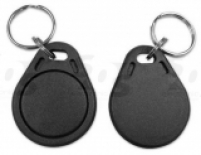 Kontrola vstupu RFID bezdotykový elektronický klíč čip klíčenka 125 kHz, kovový kroužek, barva černá