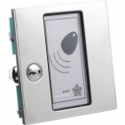Kontrola vstupu RFID BES KARAT bezdotykový elektronický klíč čtečka 125 kHz modul tlačítkové tablo TESLA, barva nerez inox, zámek