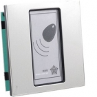 Kontrola vstupu RFID BES KARAT bezdotykový elektronický klíč čtečka 125 kHz modul tlačítkové tablo TESLA, barva nerez inox