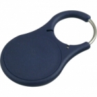 Kontrola vstupu RFID BES bezdotykový elektronický klíč čip klíčenka 125 kHz, Beetle kovový kroužek, barva modrá